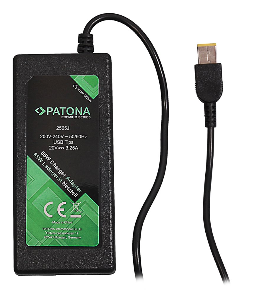 PATONA napájecí adaptér k ntb/ 20V/3,25A 65W/ Slim tip IBM/LENOVO PREMIUM PT2565