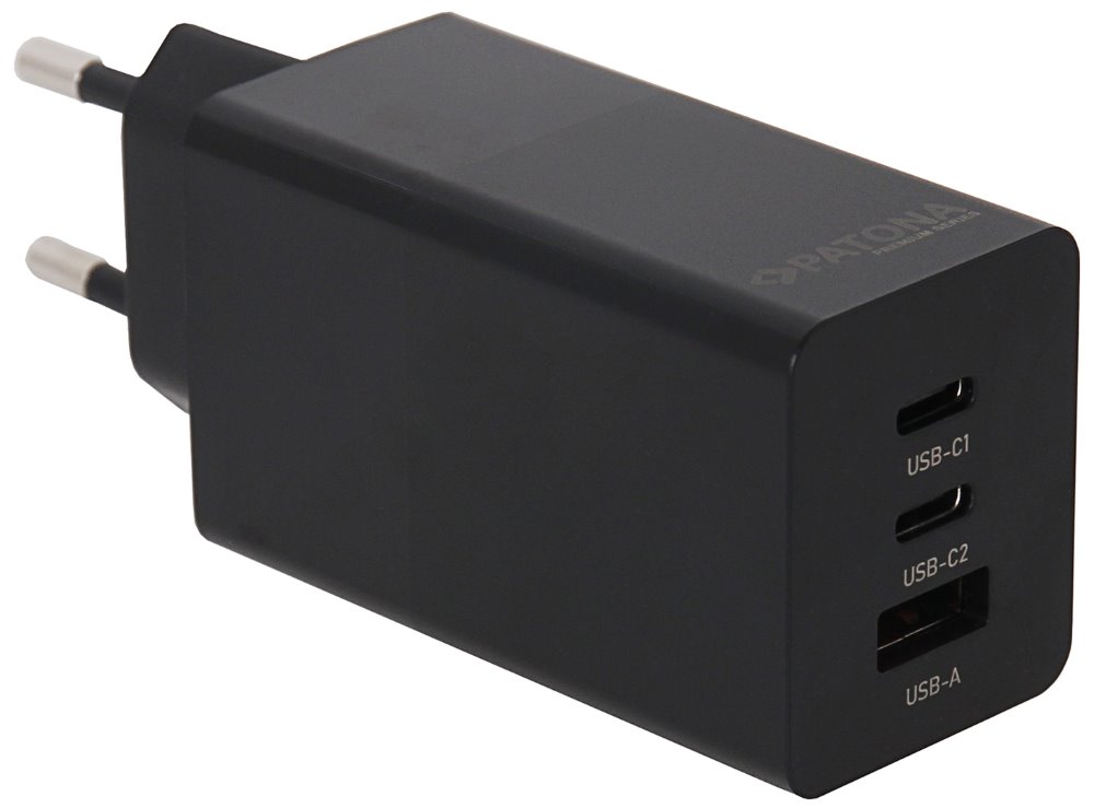 PATONA napájecí adaptér Power delivery 65W 2xUSB-C/USB-A -PD 3.0 PT2640