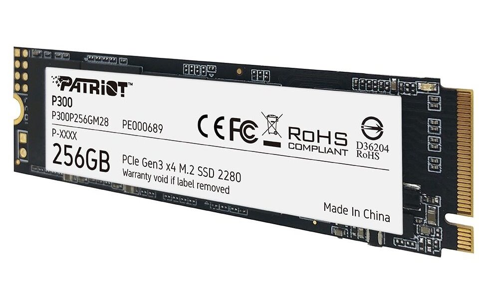 PATRIOT P300 256GB SSD / Interní / M.2 PCIe Gen3 x4 NVMe 1.3 / 2280 P300P256GM28