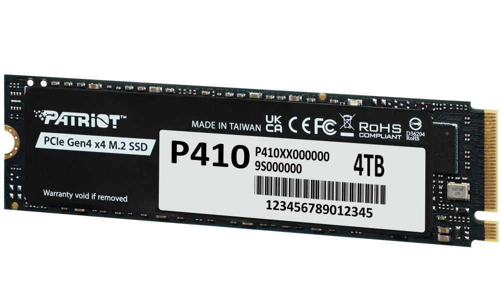 PATRIOT P410 4TB SSD / Interní / M.2 PCIe Gen4 x4 NVMe / 2280 P410P4TBM28H