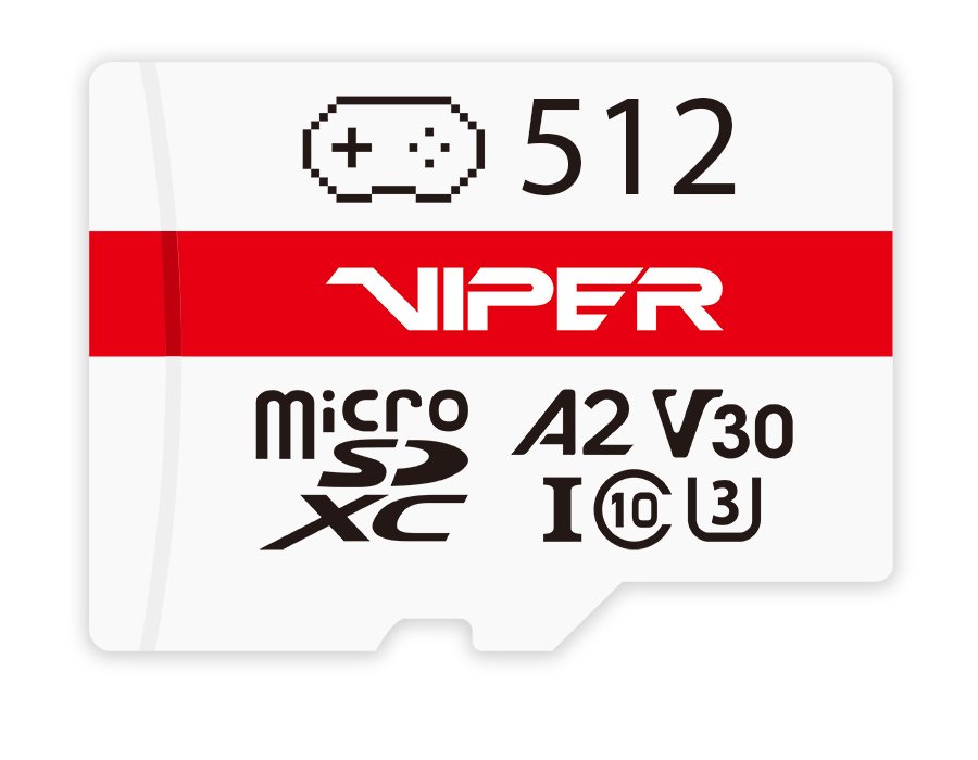 PATRIOT Viper 512GB Micro SDXC / UHS-I / U3 / A2 / C10 / V30 PV512GGM32MCX