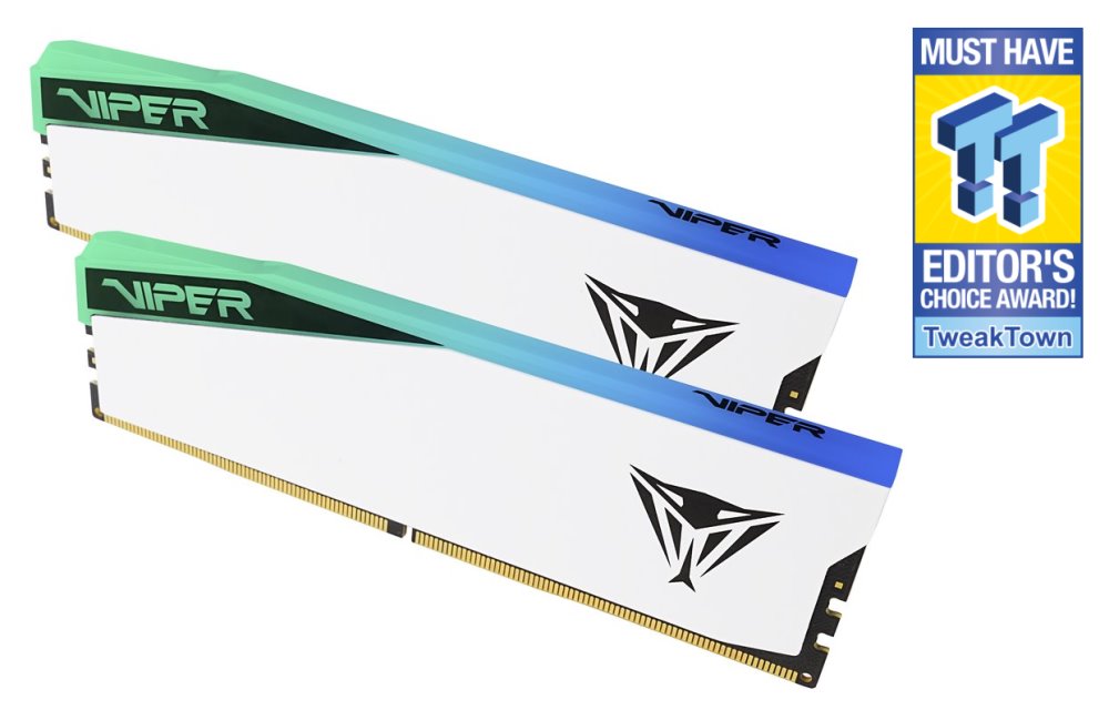 Patriot Viper Elite 5/DDR5/32GB/7000MHz/CL38/2x16GB/RGB/White PVER532G70C38KW