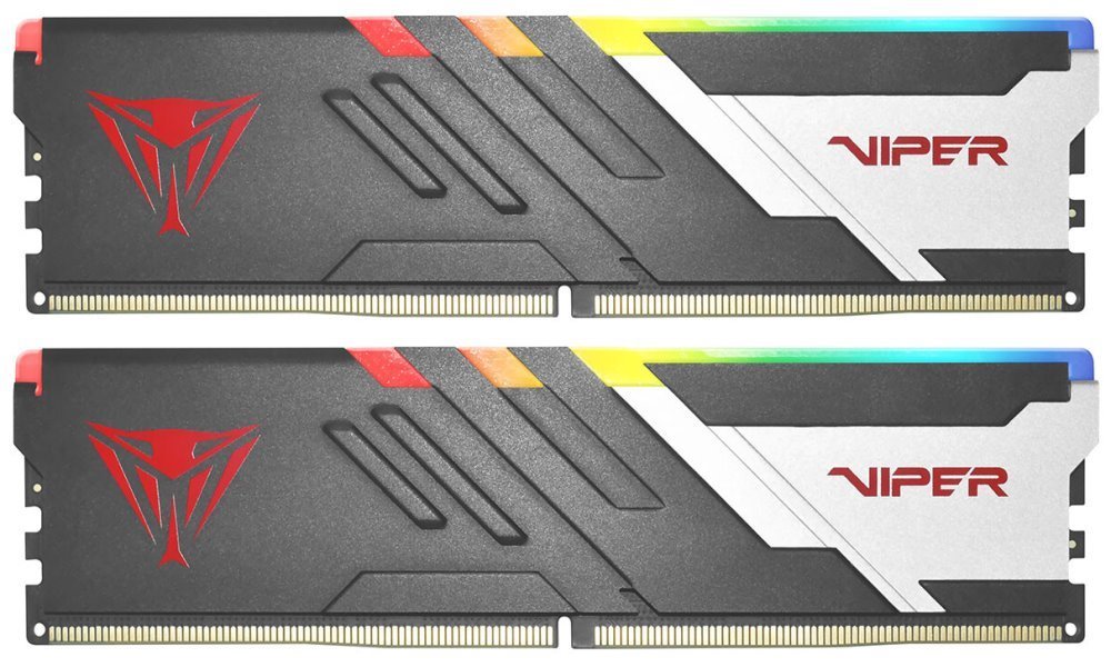 Patriot Viper Venom/DDR5/32GB/6000MHz/CL36/2x16GB/RGB/Black/Silv PVVR532G600C36K