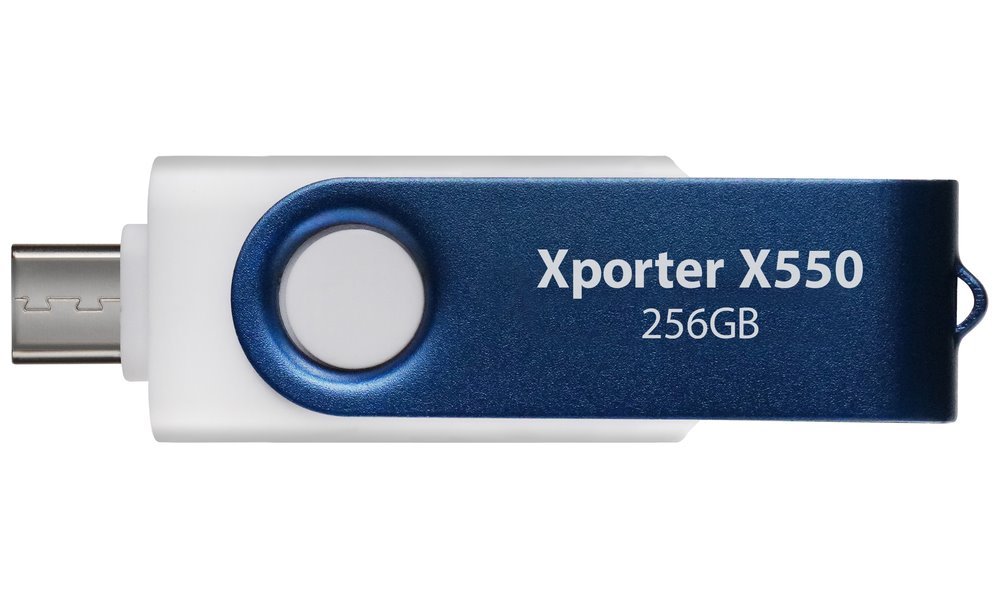 PATRIOT Xporter X550 256GB / USB Typ-A + USB Typ-C / USB 3.2 Gen 1 / bílo-modrá PS256GX550AAD