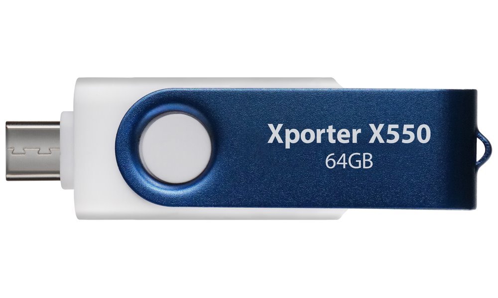 PATRIOT Xporter X550 64GB / USB Typ-A + USB Typ-C / USB 3.2 Gen 1 / bílo-modrá PS64GX550AAD