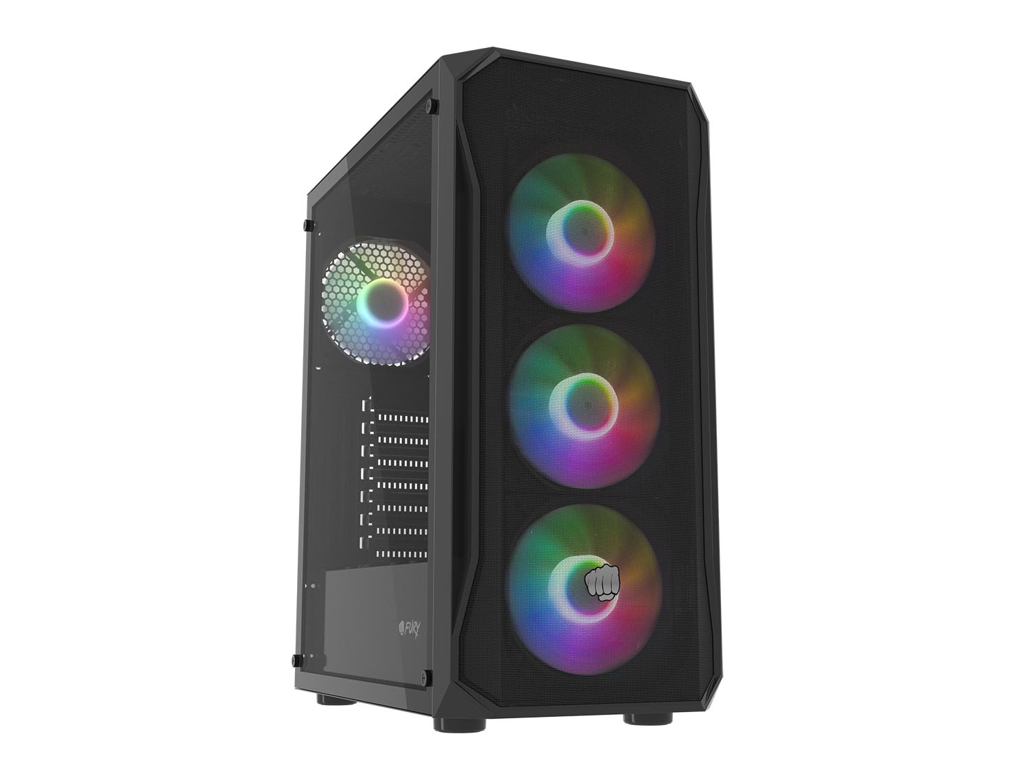 PC skříň Fury SHOBO/Midi Tower/Transpar./Černá NFO-2154