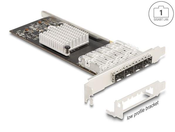 PCI Express x4 Card to 4 x SFP slot Giga, PCI Express x4 Card to 4 x SFP slot Giga 88342