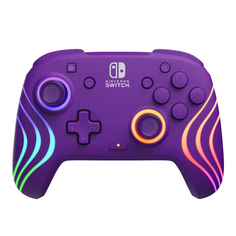 PDP Afterglow Wave bezdrátový gamepad pro Nintendo Switch, fialový 0708056073886