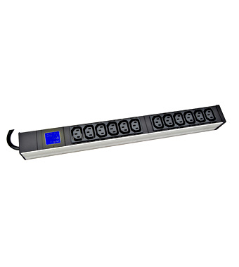 PDU IT METER, integr.merení, 12x C13,Al, 19", 1U, RAL 7035 HSMPE308