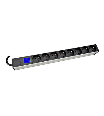 PDU IT METER, integr.merení,8x CSN,Al, 19", 1U, RAL 7035 HSMPEU06