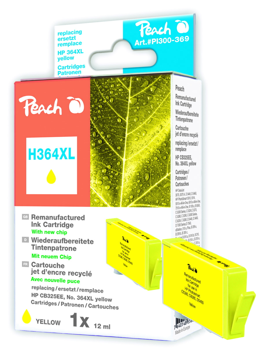 PEACH atrament HP P Hotosmart D5460CB325EE, No. 364XL, yellow