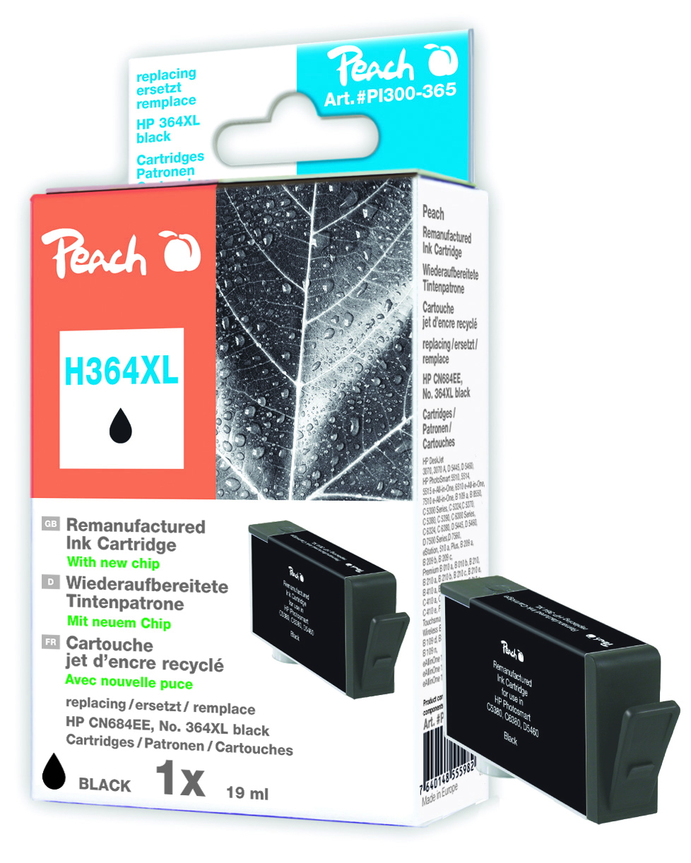 PEACH atrament HP P Hotosmart D5460CN684EE, No. 364XL, black 315505