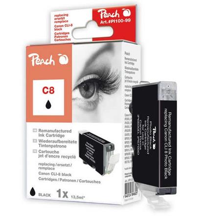 PEACH kompatibilní cartridge Canon CLI-8BK, Black, 13 ml 313914