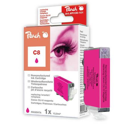 PEACH kompatibilní cartridge Canon CLI-8M, Magenta, 13 ml 313916