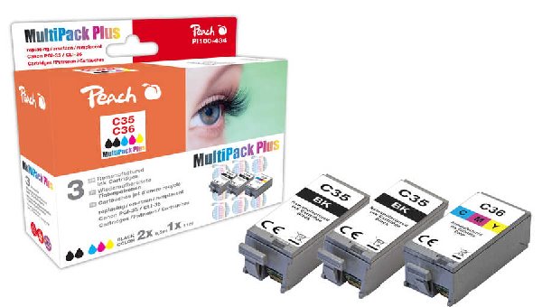 PEACH kompatibilní cartridge Canon PGI-35/CLI-36 MultiPack Plus, 2x8.5ml, 11ml 321199