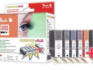 PEACH kompatibilní cartridge Canon PGI-525/CLI-526 MultiPack Plus, 3xBlack,Cyan,Magenta,Yellow, 2x19ml,4x10ml PI100-141