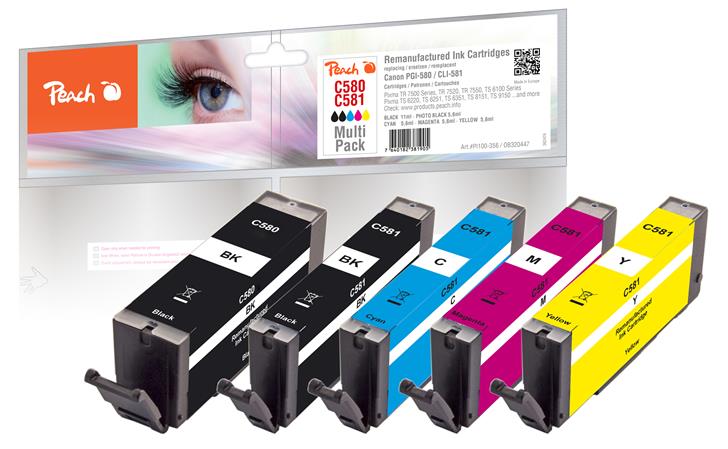 PEACH kompatibilní cartridge Canon PGI-580, CLI-581, MultiPack 320447