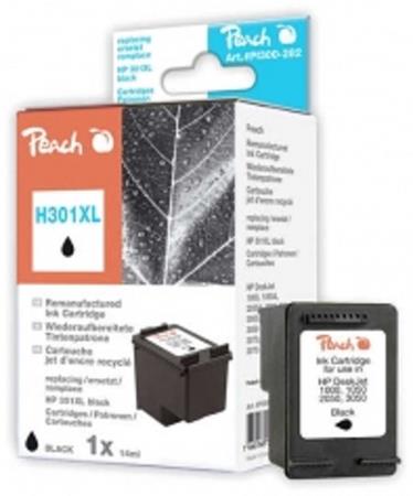 PEACH kompatibilní cartridge HP CH563E No.301XL, Black, 14 ml PI300-282