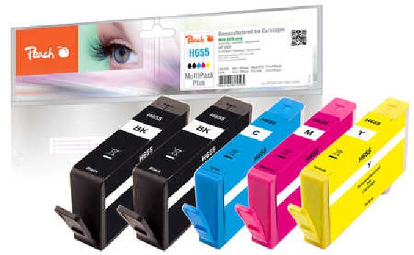 PEACH kompatibilní cartridge HP No 655 MultiPack Plus, 2xbk, c, m, y, 2x19ml, 3x12ml 319280