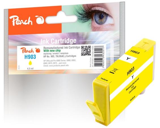 PEACH kompatibilní cartridge HP No. 903, žlutá, T6L95AE, OEM čip