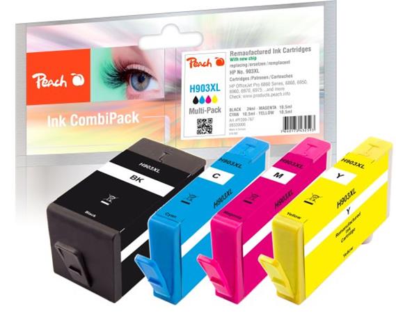 PEACH kompatibilní cartridge HP No. 903XL, Multi-Pack1x bk,c,m,y, OEM chip PI300-864