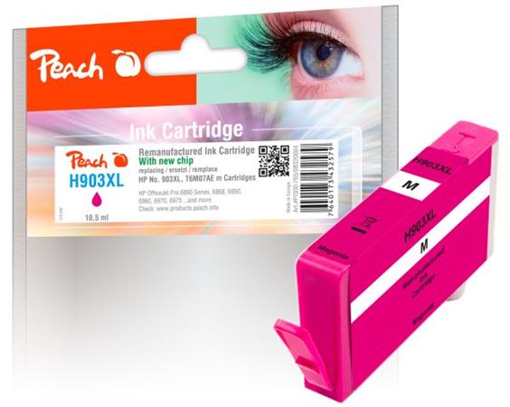 PEACH kompatibilní cartridge HP No. 903XL, purpurová, T6M07AE OEM chip PI300-862