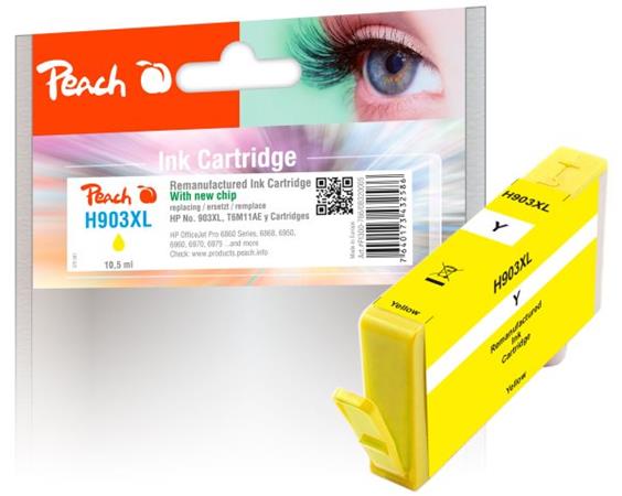 PEACH kompatibilní cartridge HP No. 903XL, žlutá, T6M11AE OEM chip PI300-863
