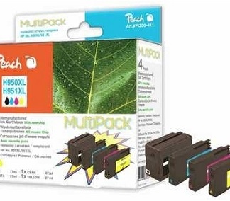 PEACH kompatibilní cartridge HP No.950XL/951XL MultiPack, Black, Cyan, Magenta, Yellow, 70 ml, 3x35 ml PI300-411