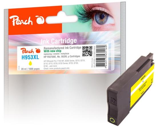 PEACH kompatibilní cartridge HP No. 953XL, Multi-Pack1x ink bk,c,m,y; 1x59ml, 3x27ml, OEM čip PI300-932