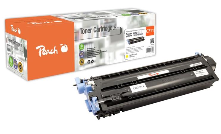PEACH kompatibilní toner Canon CRG-711BK, žlutá, 6000str. PT638