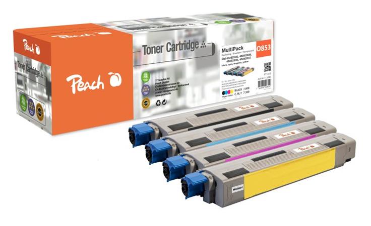 PEACH kompatibilní toner OKI MC853-series MultiPack bk, c, m, y PT1212