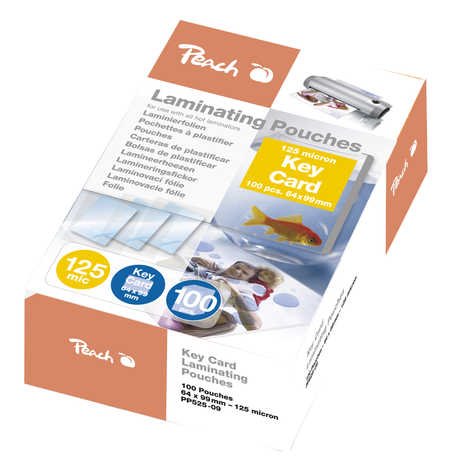 Peach Laminating Pouch Key Card (64x99mm), 125mic PP525-09