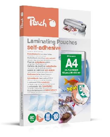 PEACH laminovací folie A4 (303x216mm), 80mic, Selfadhesive, 100ks S-PP080-17