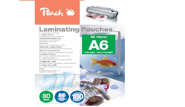 PEACH laminovací folie A6 (154x216mm), 80mic, 100ks PP580-04