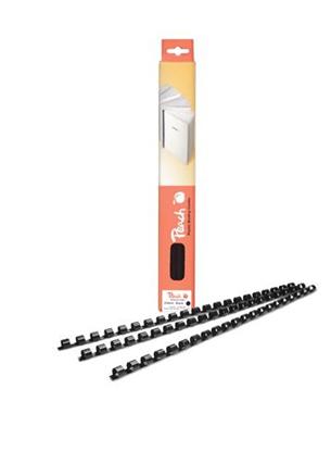 PEACH/OEM Vazací hřbet plastový A4 průměr 19mm černý 100ks lamre21dr19n