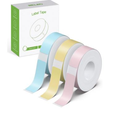 PEACH PE101 - šítky, 15x40mm, 3x180ks, termální syntetický papír, modrá, žlutá, růžová PE103