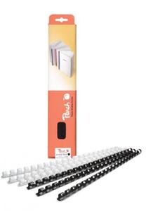 PEACH vazací hřbet plastový Binding Combs 21 Rg A4, 8mm, červený, 100ks 388405
