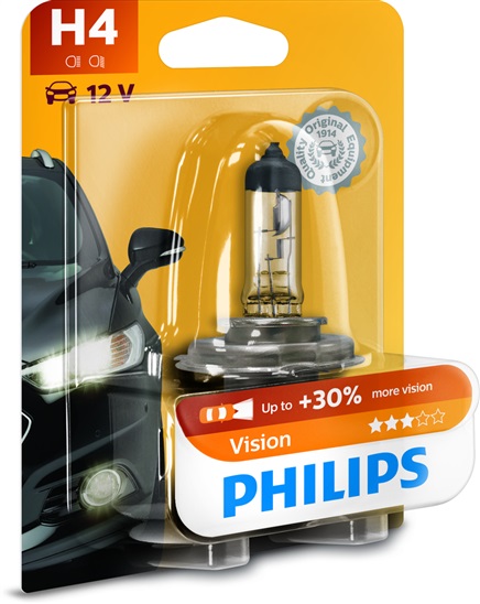 Philips H4 Vision 1 ks blistr Celovka 8711500474803