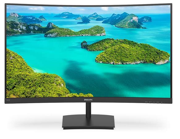 Philips LCD 241E1SCA 23,6" zakřivený VA /1920x1080@75Hz/4ms/20mil:1/VGA/HDMI/repro/VESA 241E1SCA/00