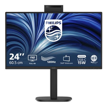 Philips MT 23,8" 24B2N3200JH/00 - 1920x1080, IPS, 120Hz, Webkamera, HDMI, DP, VGA, USB hub, USB-C