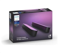 PHILIPS PLAY COL Hue White and color ambiance, dvě lišty + adaptér, Černá 7820230P7