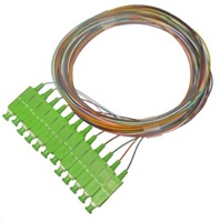 Pigtail SM 9/125, OS2, konektor SC(APC), LS0H, 1m - sada 12 ks PIG-09-SCAPC-01-12