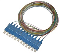 Pigtail SM 9/125, OS2, konektor SC, LS0H, 1m - sada 12 ks PIG-09-SC-01-12