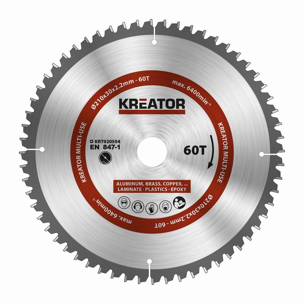Pílový kotúč Kreator KRT020504 univerzální 210mm, 60T