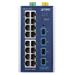 Planet IGS-4215-16T4X průmyslový L2/L4 switch, 16x1Gb, 4x10Gb SFP+, -40~75°C, 9-48VDC, IP30, fanless