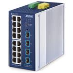 Planet IGS-4215-16T4X průmyslový L2/L4 switch, 16x1Gb, 4x10Gb SFP+, -40~75°C, 9-48VDC, IP30, fanless