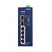 PLANET IGS-624HPT Průmyslový Switch 4x 1Gb RJ-45 + 2x 1Gb SFP, PoE+ 802.3at 36/120W, IP40, DC12-56V, -40/+75°C, fanless