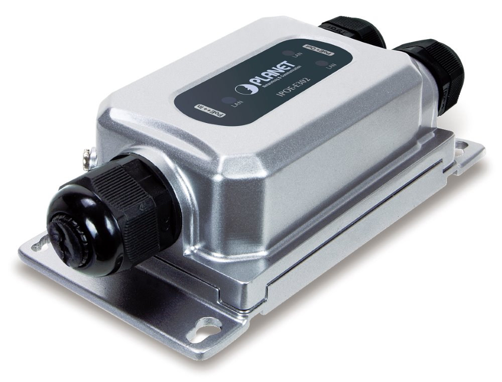 Planet IPOE-E302 PoE extender, 1xPoE-in/2xPoE-out, 802.3bt/at (95W), Gigabit, IP67, EN50155, ESD+EFT, -40~75°C