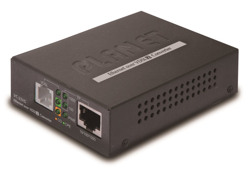 PLANET VC-231G, Konvertor, Ethernet VDSL2, 1000Base-T, master/slave, profil 30a, G.993.5 Vectoring, G.INP