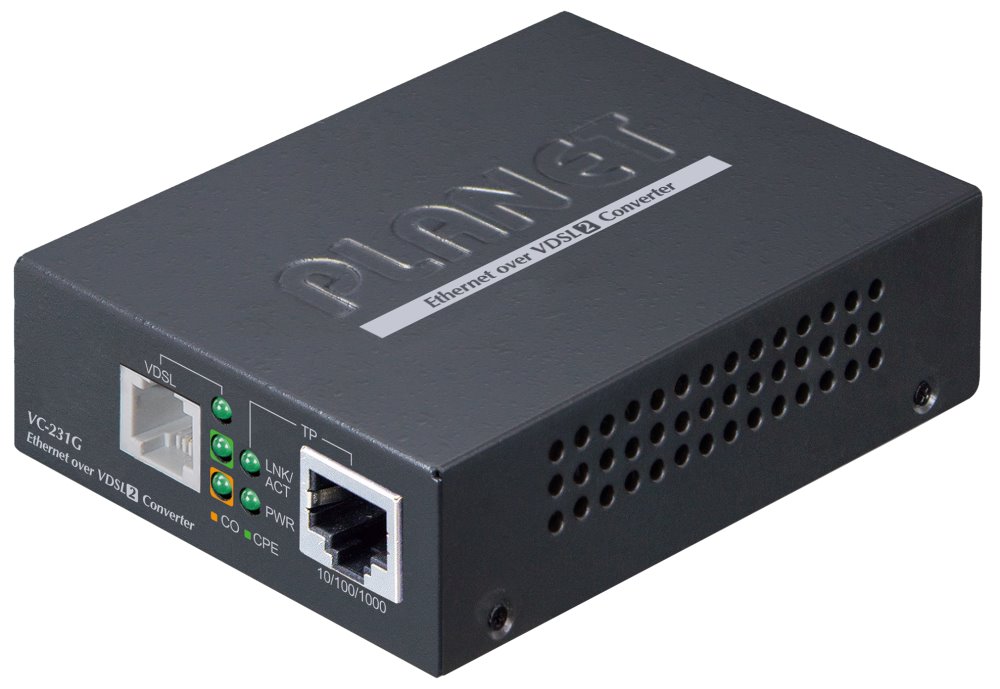 Planet VC-231G v2, Ethernet VDSL2 konvertor, 1000Base-T, master/slave, profil 30a/35b, G.993.5 Vectoring, G.IN VC-231Gv2